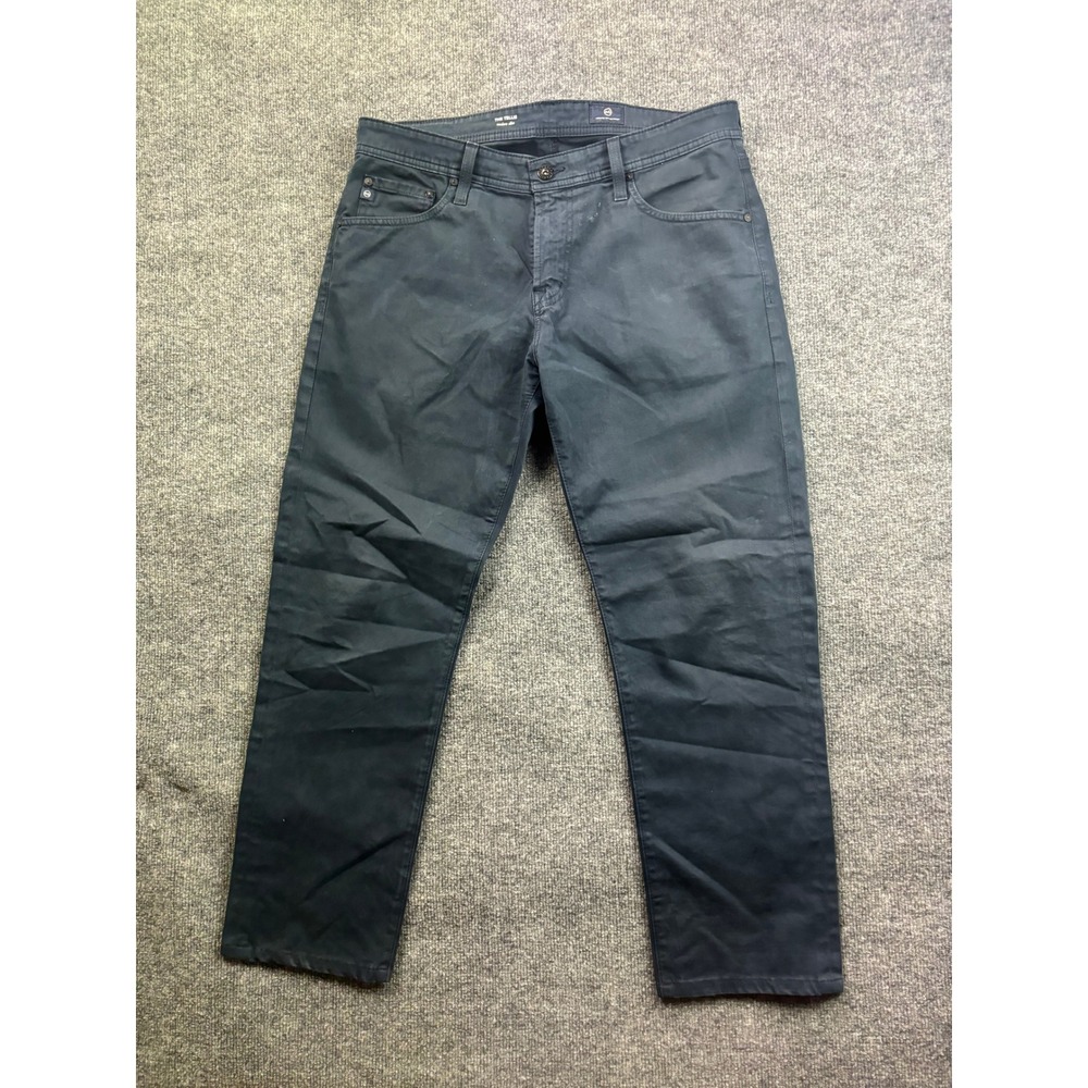 AG The Tellis Pants Mens 33x34 Navy Blue Modern Slim Fit Cotton Stretch Trousers